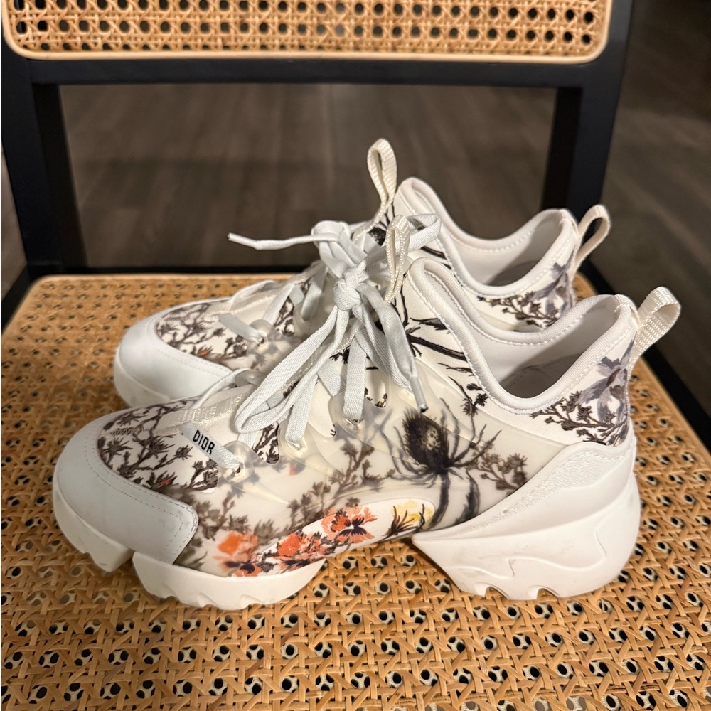 Dior Women's Floral Print Sneakers - White